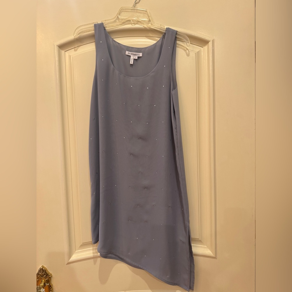 BCBGeneration Light Blue Asymmetrical Tank Top